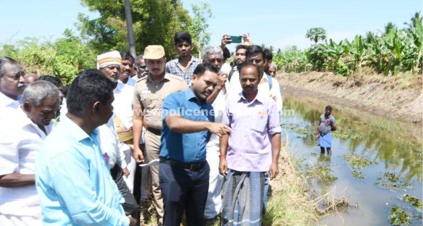வாய்க்கால் சீரமைப்பு பணிகள், ஆட்சித்தலைவர் ஆய்வு!