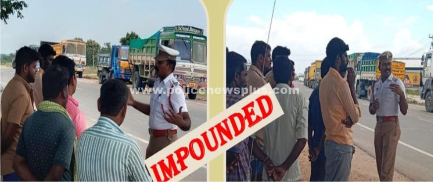 போக்குவரத்து காவல் ஆய்வாளர் தலைமையில் வாகனச் சோதனை