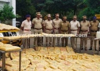 நாமக்கல் மாவட்ட காவல்துறையினரால் சுமார் 1 கோடி மதிப்பிலான 340 கிலோ கஞ்சா மற்றும் 10 நாட்டுத்துப்பாக்கிகள் பறிமுதல்