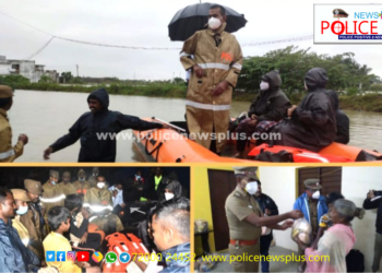 பொதுமக்களை படகு மூலம் மீட்ட காவல்துறை