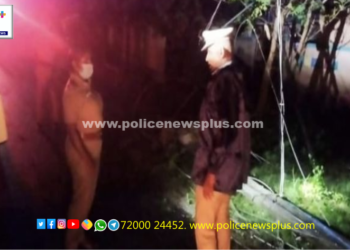 சாலையில் விழுந்த மின் கம்பியை உடனே சரி செய்த மாவட்ட காவல் கண்காணிப்பாளர்