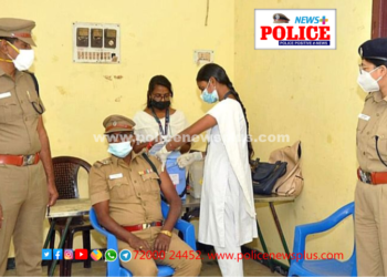 காஞ்சிபுரம் மாவட்ட காவல் துறையினருக்கு கோவிட்19 பூஸ்டர் தடுப்பூசி சிறப்பு முகாம்