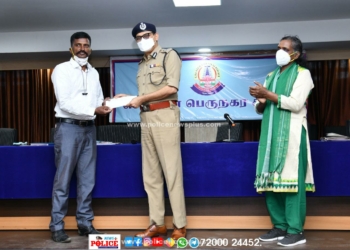 சமூக சேவகரை நேரில் அழைத்து பாராட்டிய காவல் ஆணையர்