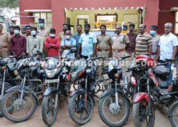 வாகன திருடர்களை கூண்டோடு கைது செய்த விருதுநகர் மாவட்ட போலீசார்.