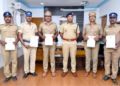 குற்ற வழக்கில் சிறப்பாக செயல்பட்ட காவல்துறையினர்க்கு பாராட்டு