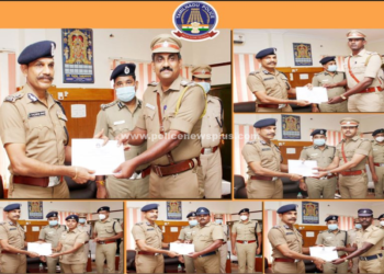 காவல் அதிகாரிகள் மற்றும் ஆளிநர்களின் சீர்மிகு பணியை பாராட்டி நற்சான்றிதழ்