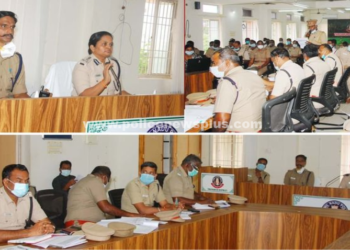 தஞ்சை சரக காவல்துறை துணைத்தலைவர் அவர்கள் தலைமையில் பாதுகாப்பு பணி முன்னேற்பாடு கூட்டம்