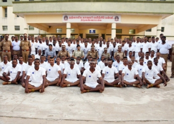 காவல் கண்காணிப்பாளர்  தலைமையில் தற்காலிக பயிற்சி