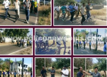 காவல்துறையினரின் மினி மாரத்தான் ஓட்டம்