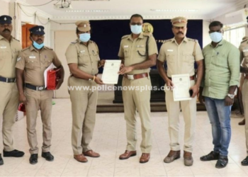 சிறப்பாக பணியாற்றிய  2 காவல் ஆய்வாளர்கள் உட்பட 10 காவல்துறையினருக்கு பாராட்டு