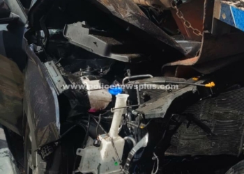 திண்டுக்கல்லில்   ஓட்டுனர் கவனக்குறைவால் ஏற்பட்ட விபத்து