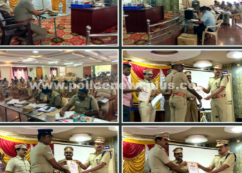 சான்றிதழ்களை கொடுத்த காவல் ஆணையர்