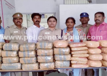 பெண் காவலர் சோதனையில் கஞ்சா கடத்திய பயணிகள் இடையே பரபரப்பு