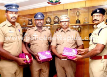 மணமக்கள் மீட்பு காவல்துறையினருக்கு, பாராட்டு மற்றும் வெகுமதி