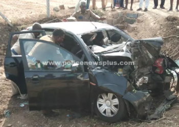 கார் மோதி விபத்து, 4 பேர் உயிரிழப்பு