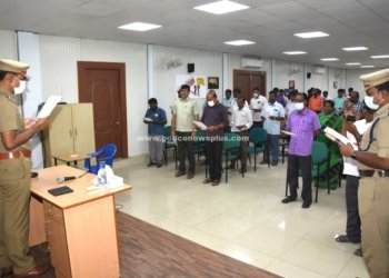 முதியோர் கொடுஞ்செயல் எதிர்ப்பு உறுதிமொழி, காவல்துறையினர்!