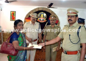 காவல்துறையினர் சார்பில், உதவித்தொகை வழங்கிய எஸ்.பி