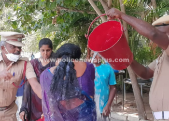 ஆட்சியர் அலுவலகம் முன்பு,  மகன், மகளுடன் பெண் தீக்குளிக்க முயற்சி!