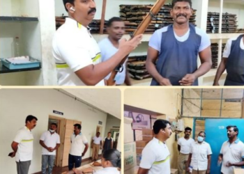 ஆயுதப்படைக்கு மாவட்ட காவல் கண்காணிப்பாளர் ,நேரில் சென்று ஆய்வு!