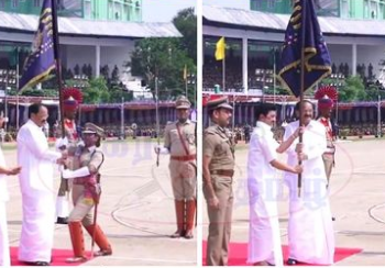 தமிழக காவல்துறைக்கு இந்திய குடியரசு தலைவரின், சிறப்பு கொடி வழங்கப்பட்டது!