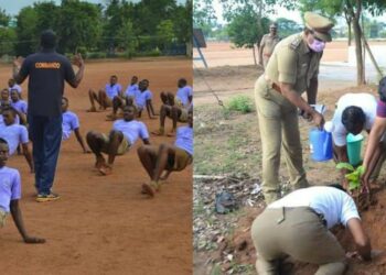 சீலப்பாடி ஆயுதப்படை வளாகத்தில், எஸ்.பி!