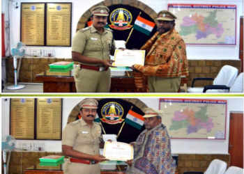 பணி ஓய்வு பெற்ற காவல் துறையினருக்கு, எஸ்.பி பாராட்டு!