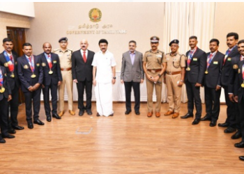 பதக்கங்களை வென்ற காவல்துறையினருக்கு, முதல்வரின் வாழ்த்து!