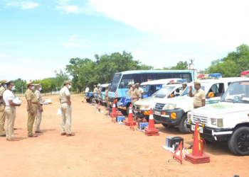 ஆயுதப்படை வளாகத்தில், எஸ்.பி ஆய்வு!