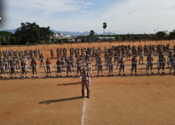 காவல் துறையின் சார்பாக, ஒத்திகை அணிவகுப்பு!