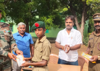 மேல்நிலைப்பள்ளியில், தேசிய மாணவர் படை பயிற்சி வகுப்பு!