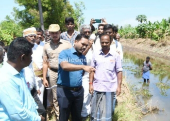 வாய்க்கால் சீரமைப்பு பணிகள், ஆட்சித்தலைவர் ஆய்வு!