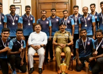 வரலாற்று சாதனை படைத்த, காவல்துறை கைப்பந்து அணி D.G.P பாராட்டு!