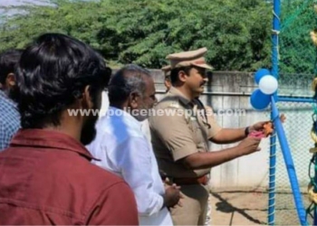 கிரிக்கெட் பயிற்சி மைதானத்தில், திண்டுக்கல் S.P