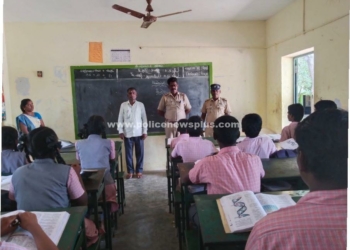 போதை ஒழிப்பு குறித்து, மாணவர்களிடையே காவல்துறையினர்!