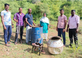 கள்ளச்சாராய ஊறலை அழித்த  திருவண்ணாமலை காவல்துறை