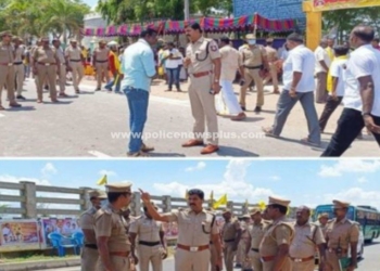 கட்டபொம்மன் மணிமண்டபத்தில், நேரில் சென்று ஆய்வு செய்த S.P