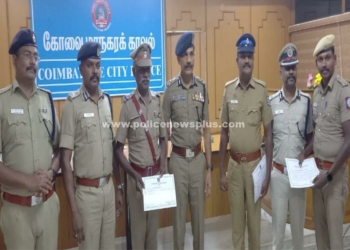கேஸ் சிலிண்டர் வெடித்த வழக்கில், காவல் துறையினருக்கு  சான்றிதழ் வெகுமதி!