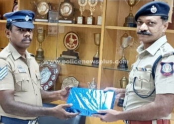 காவல்நிலைய பதிவேடுகள் முறையாக பராமரிப்பு,  காவலருக்கு பாராட்டு!