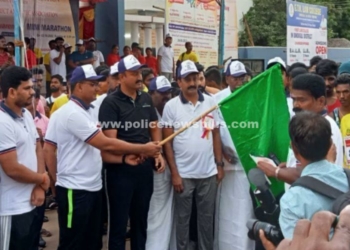 மாரத்தான் ஓட்டத்தை துவக்கி வைத்த, திண்டுக்கல் S.P