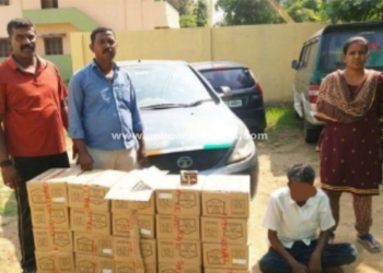 தீவிர மதுவிலக்கு சோதனையில் 2400 மதுபான பாக்கெட்டுகள் பறிமுதல்!