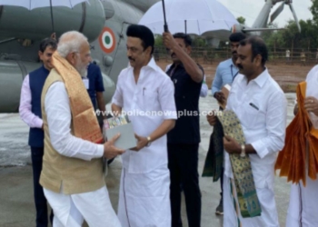 பாரத பிரதமருக்கு சிறப்பான வரவேற்பு!