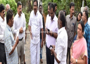 மதுரையில் மழை தேங்கிய பகுதியில் அமைச்சர் ஆய்வு!