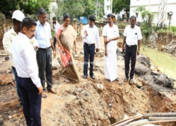 மதுரையில் சேதமடைந்த சாலைகள் மேயர் ஆய்வு!