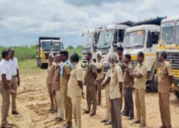 ஜெயங்கொண்டம்  பகுதியில், கனரக வாகனங்கள் சிறை!