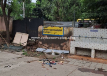 மதுரை மாநகராட்சியில் இடிந்த பள்ளிச் சுவர்!