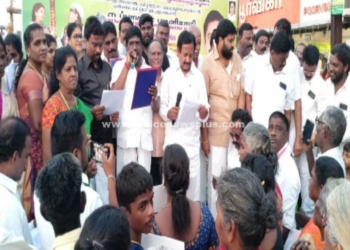 மீஞ்சூர் பஜாரில் கண்டன ஆர்ப்பாட்டம்!