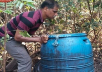 1400 லிட்டர் கள்ளச்சாராய ஊரல்கள்  அழிப்பு!