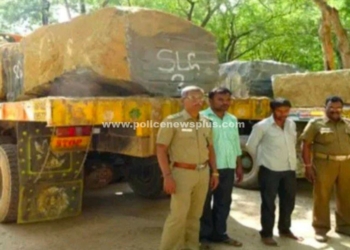 வாகன தணிக்கையில் சிக்கிய வெளிமாநில கடத்தல் லாரி