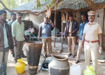 கடலாடி பகுதியில் கள்ளச்சாராய வேட்டை!