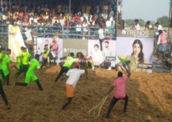 சக்குடியில் சீறிப்பாய்ந்த காளைகள்